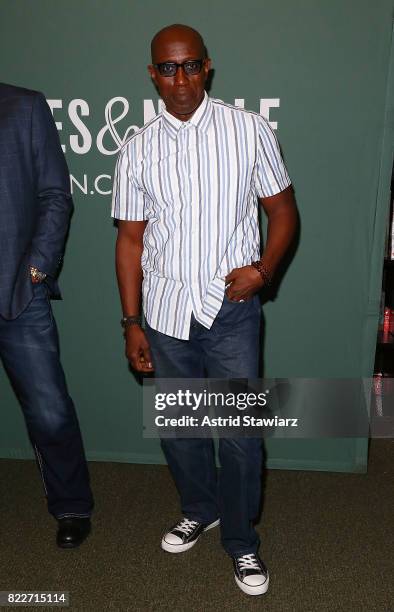 Actor Wesley Snipes signs copies of his new book 'Talon Of God' at Barnes & Noble Tribeca on July 25, 2017 in New York City.