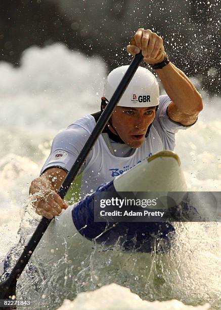 David Florence of Great Britain competes in the Canoe Single Men's Final at the Shunyi Olympic Rowing-Canoeing Park on Day 4 of the Beijing 2008...