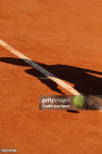 Illustration ombre / Balle / Terre battue - - Entrainement - Roland Garros 2010 -