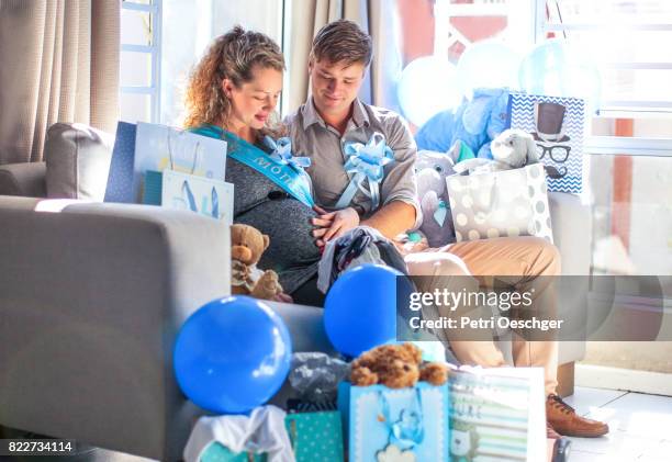 baby showers - baby shower men stock pictures, royalty-free photos & images