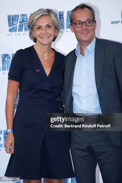 Valerie Pecresse and her husband Jerome Pecresse attend "Valerian et la Cite des Mille Planetes" Paris premiere at La Cite Du Cinema on July 25, 2017...