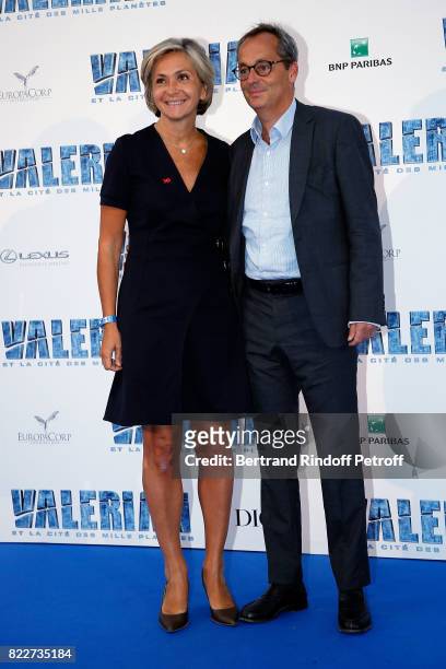 Valerie Pecresse and her husband Jerome Pecresse attend "Valerian et la Cite des Mille Planetes" Paris premiere at La Cite Du Cinema on July 25, 2017...