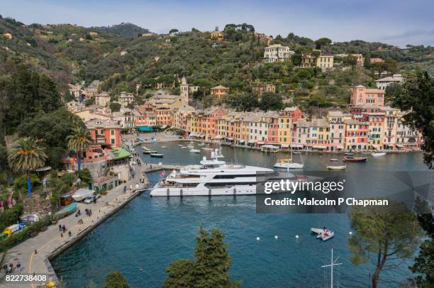 portofino, liguria, italian riviera, genoa, italy - genoa italy - fotografias e filmes do acervo