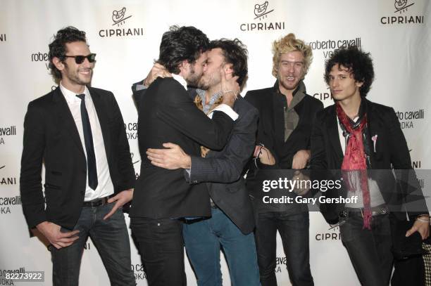 French band Rock N' Roll attend the Roberto Cavalli Vodka and Giuseppe Cipriani Halloween Party at Cipriani?s 42nd Street on October 31, 2007 in New...