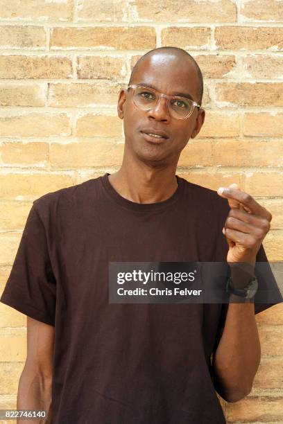 Portrait of American artist Mark Bradford, Venice, Italy, May 10, 2017.