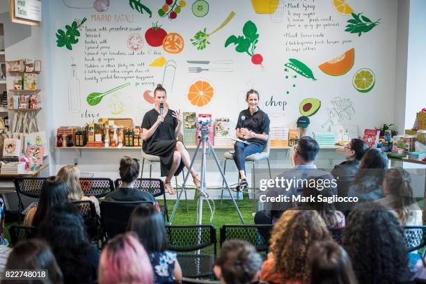 Authors Elettra Wiedemann and Amanda Hesser in Conversation With Amanda Hesser at STORY on July 25, 2017 in New York City.