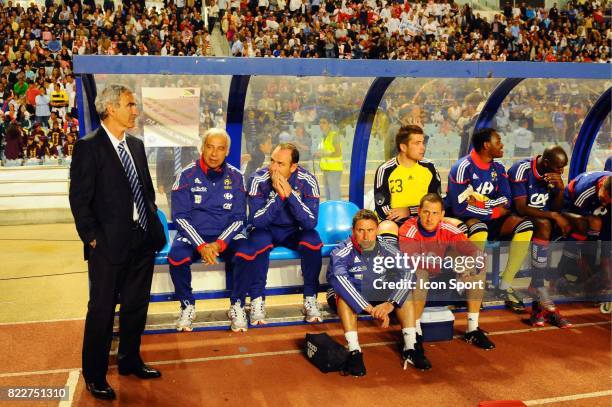 Raymond DOMENECH / Pierre MANKOWSKI / Alain BOGHOSSIAN - - Tunisie / France - Match de preparation - Stade du 7 Novembre - Rades - Tunisie,