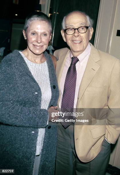 Actor Harry Morgan and his wife attend the Los Angeles chapter of Death Penalty Focus'' 10th Annual awards banquet April 4, 2001 in Los Angeles, CA....
