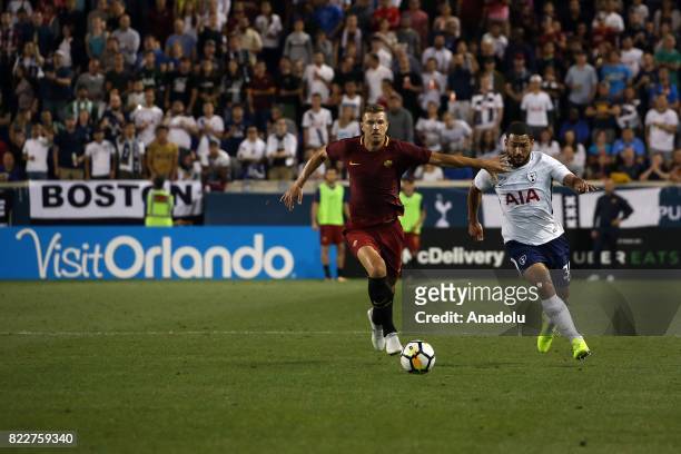 Eden Dzeko of AS Roma in action against Carter-Vickers of Tottenham during International Champions Cup 2017 friendly match between Roma and Tottenham...