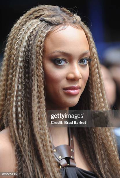 Tyra Banks attends a taping of the "Tyra Banks Show" on West 26th Street on August 12, 2008 in New York City.