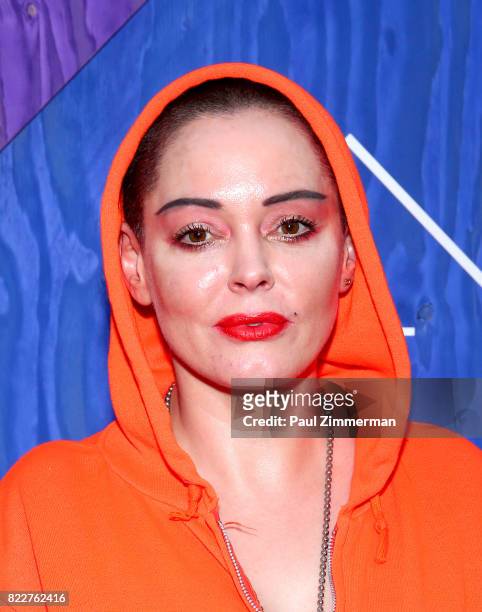 Rose McGowan attends Apple Music and KYGO "Stole The Show" documentary film premiere at The Metrograph on July 25, 2017 in New York City.