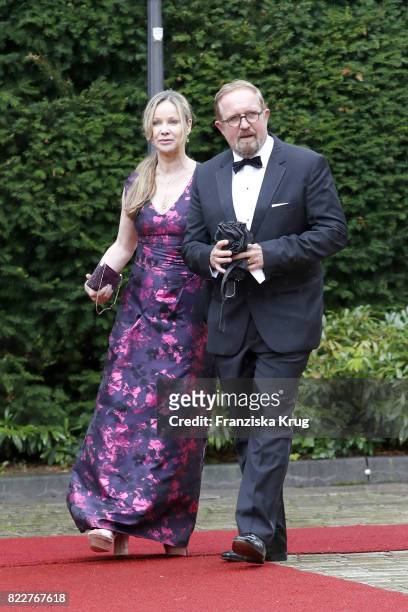 German actress Ann-Kathrin Kramer and her husband Harald Krassnitzer attend the Bayreuth Festival 2017 Opening on July 25, 2017 in Bayreuth, Germany.