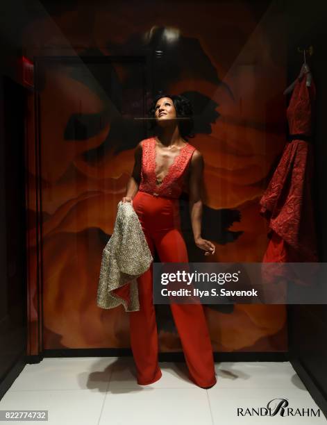 Models pose during the Chita Rivera Awards Hosts cocktails and couture at Randi Rahm Atelier on July 25, 2017 in New York City.