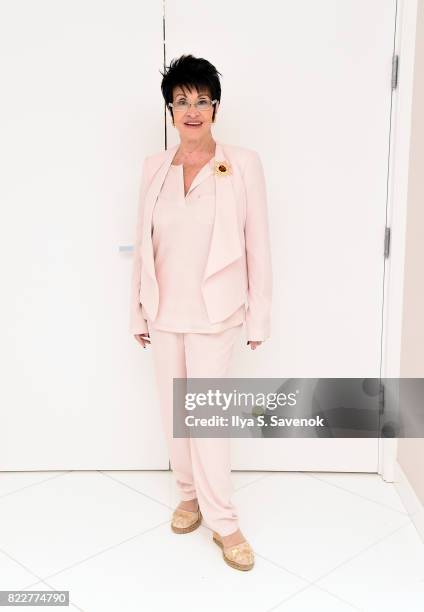 Actress Chita Rivera poses during the Chita Rivera Awards hosts cocktails and couture at Randi Rahm Atelier on July 25, 2017 in New York City.