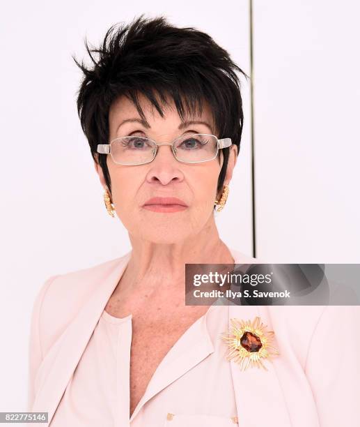 Actress Chita Rivera poses during the Chita Rivera Awards hosts cocktails and couture at Randi Rahm Atelier on July 25, 2017 in New York City.