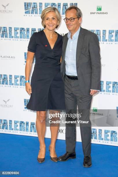 Valerie Pecresse and Jerome Pecresse attend "Valerian et la Cite desMille Planetes" Paris Premiere at La Cite Du Cinema on July 25, 2017 in...