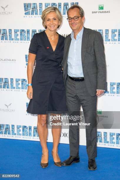 Valerie Pecresse and Jerome Pecresse attend "Valerian et la Cite desMille Planetes" Paris Premiere at La Cite Du Cinema on July 25, 2017 in...