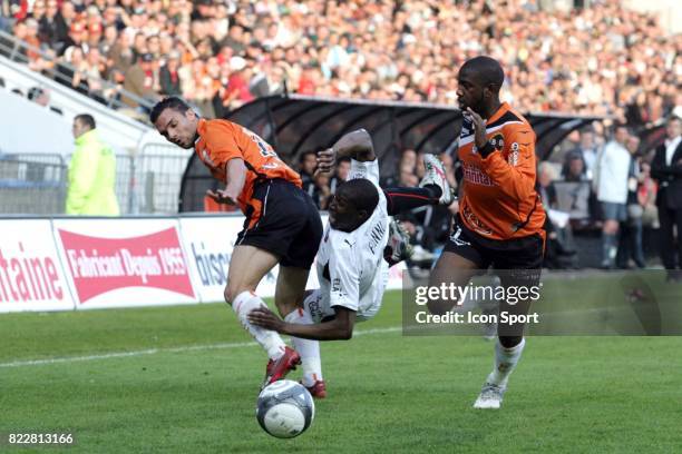 Jeremy MOREL / Rod FANNI / Arnold MVUEMBA - - Lorient / Rennes - 32e journee Ligue 1 - Stade du Moustoir - Lorient,