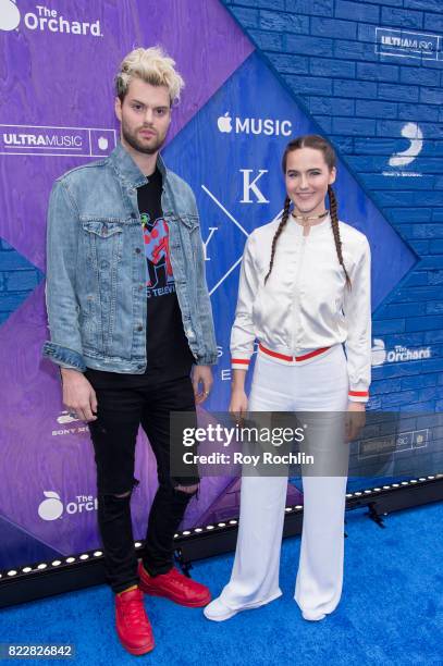 Tucker Halpern and Sophie Hawley-Weld attend KYGO "Stole The Show" documentary film premiere at The Metrograph on July 25, 2017 in New York City.