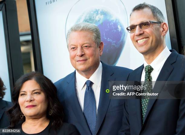 Directors Bonni Cohen, Former Vice President Al Gore, and director Jon Shenk attend the Los Angeles Special Screening of "An Inconvenient Sequel:...