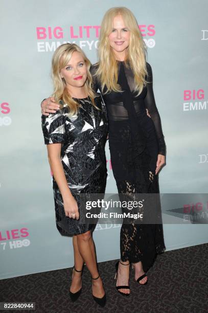 Reese Witherspoon and Nicole Kidman arrive at HBO "Big Little Lies" FYC at DGA Theater on July 25, 2017 in Los Angeles, California.