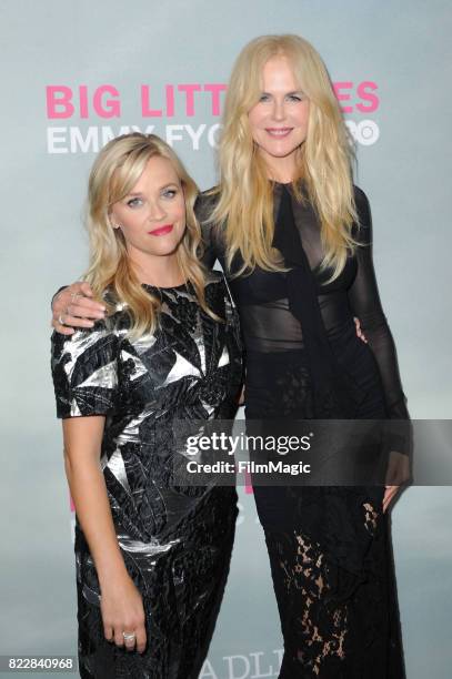 Reese Witherspoon and Nicole Kidman arrive at HBO "Big Little Lies" FYC at DGA Theater on July 25, 2017 in Los Angeles, California.