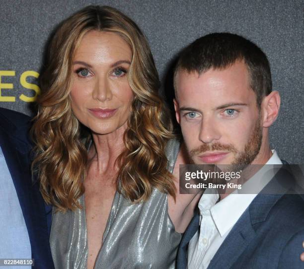 Actress Kelly Lynch and actor Harry Treadaway attend the screening of AT&T Audience Network's 'Mr. Mercedes' at The Beverly Hilton Hotel on July 25,...