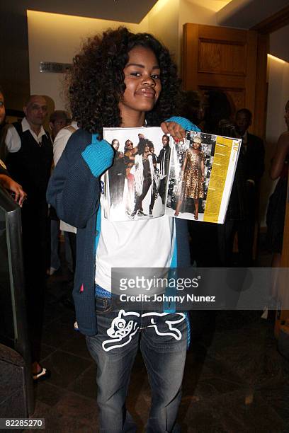 Teyana Taylor attends Vibe Magazine's 15th anniversary party on August 12, 2008 in New York City.