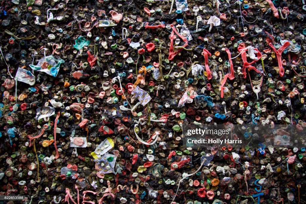 Bubblegum on the wall in "Bubblegum Alley"