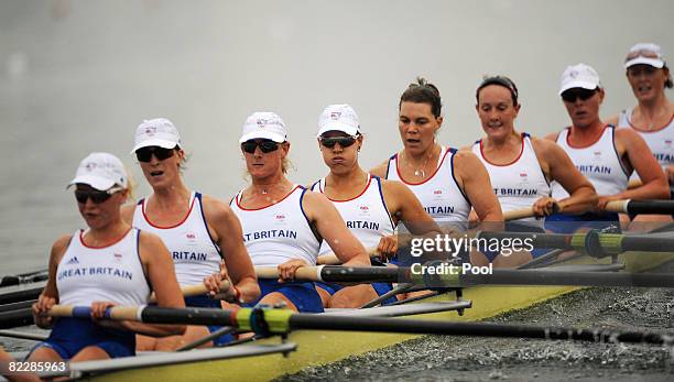 Carla Ashford, Beth Rodford, Natasha Page, Natasha Howard, Jessica Eddie, Sarah Winckless, Alison Knowles, Katie Greves and Caroline O'Connor of...