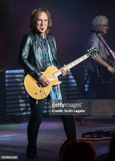 Dave Amato of REO Speedwagon performs at DTE Energy Music Theater on July 25, 2017 in Clarkston, Michigan.