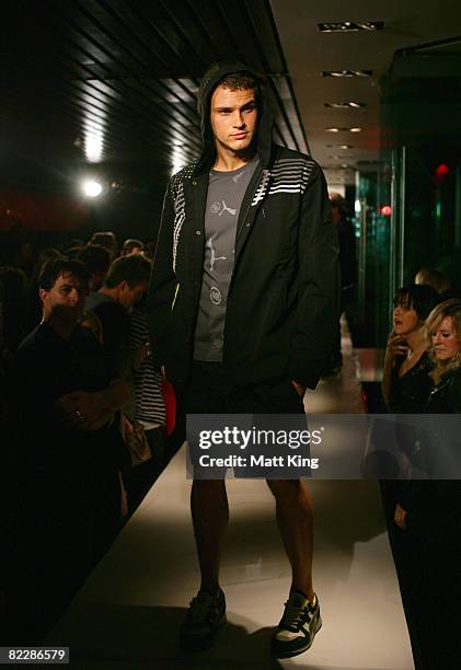 Model showcases designs by PUMA on the catwalk during their Summer Parade show, as part of the inaugural Rosemount Sydney Fashion Festival 2008 at...