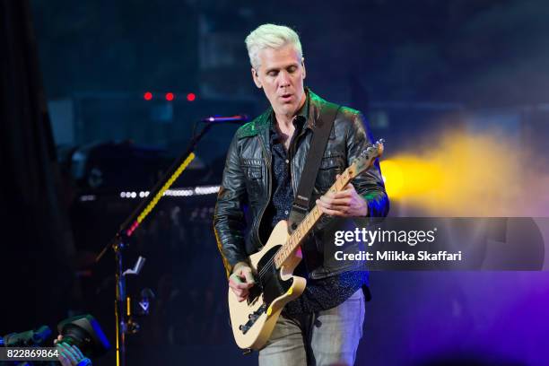 Guitarist Kyle Cook of Matchbox Twenty performs at Shoreline Amphitheatre on July 25, 2017 in Mountain View, California.