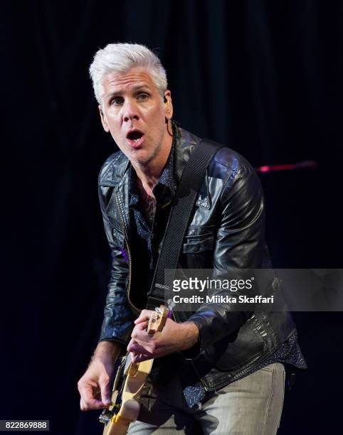 Guitarist Kyle Cook of Matchbox Twenty performs at Shoreline Amphitheatre on July 25, 2017 in Mountain View, California.