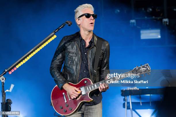 Guitarist Kyle Cook of Matchbox Twenty performs at Shoreline Amphitheatre on July 25, 2017 in Mountain View, California.