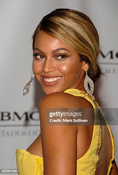 Singer Beyonce arrives at the Sony/BMG Grammy After Party held on February 10, 2008 at the Beverly Hills Hotel in Beverly Hills, California.