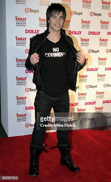 Singer Dean Geyer arrives for the third annual Dolly Teen Choice Awards at Luna Park on August 13, 2008 in Sydney, Australia.