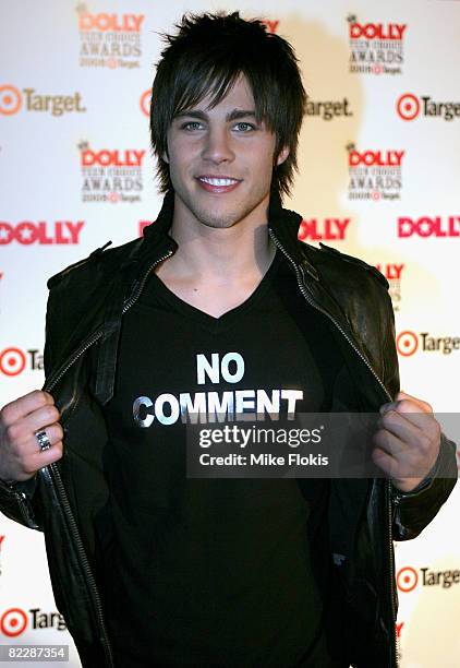 Singer Dean Geyer arrives for the third annual Dolly Teen Choice Awards at Luna Park on August 13, 2008 in Sydney, Australia.