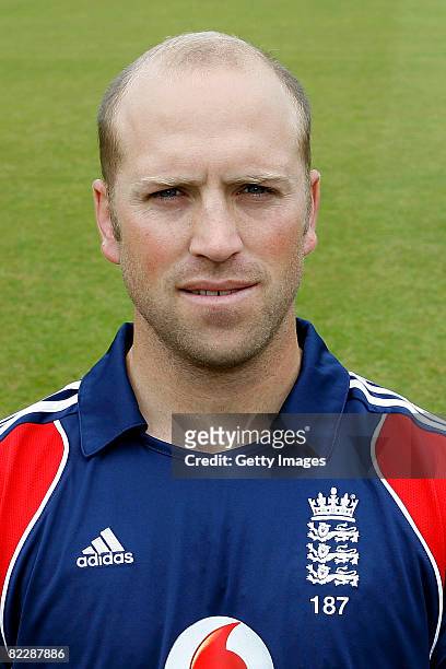 England Lions' Matt Prior poses for a photograph before the England Lions training day at Grace Road on August 13, 2008 in Leicester, England.