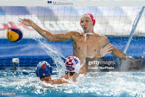 Marko Bijac , in action during the quarterfinal of the men's water polo game Croatia v Italy of the FINA World Championships at Budapest, Hungary, on...