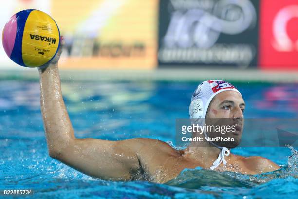 Ivan Buljubasic , in action during the quarterfinal of the men's water polo game Croatia v Italy of the FINA World Championships at Budapest,...