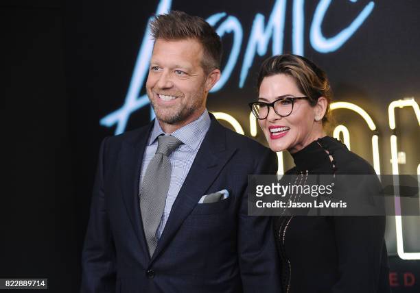 Director David Leitch and producer Kelly McCormick attend the premiere of "Atomic Blonde" at The Theatre at Ace Hotel on July 24, 2017 in Los...