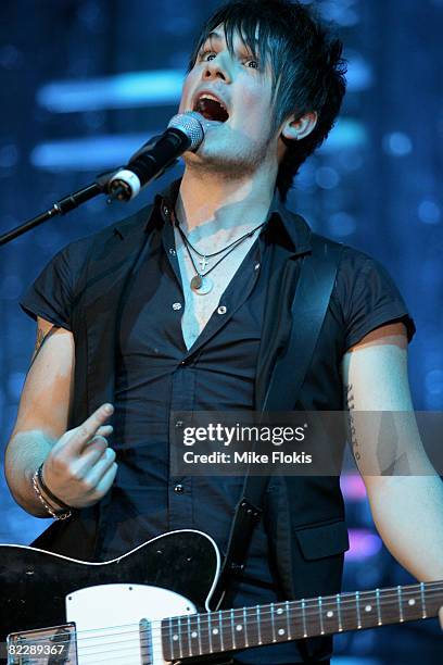 Singer Michael Paynter performs during the third annual Dolly Teen Choice Awards at Luna Park on August 13, 2008 in Sydney, Australia.