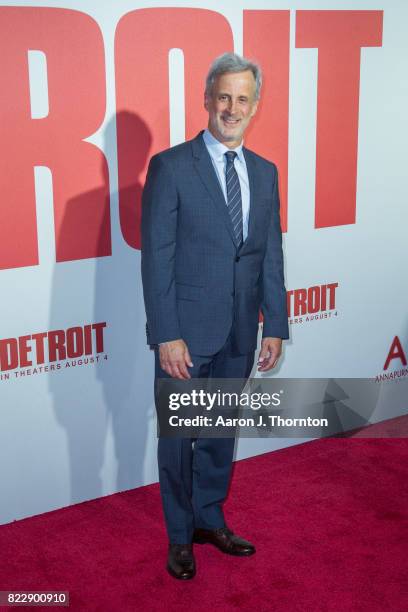 Editor William Goldenberg arrives at the premiere for "Detroit" at the Fox Theater on July 25, 2017 in Detroit, Michigan.