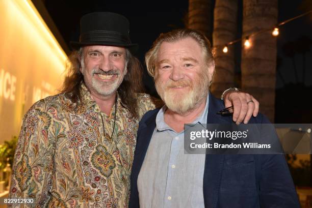 Actor Brendan Gleeson and guest attend the party for the screening of "Mr. Mercedes" during the AT&T AUDIENCE Network Summer TCA Panels at The...