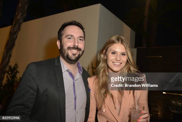 Actor Natalie Sharp and guest attend the party for the screening of "Mr. Mercedes" during the AT&T AUDIENCE Network Summer TCA Panels at The Beverly...