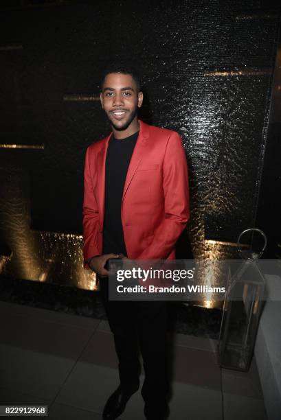 Actor Jharrel Jerome attends the party for the screening of "Mr. Mercedes" during the AT&T AUDIENCE Network Summer TCA Panels at The Beverly Hilton...