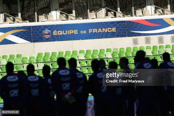 Groupe - - Entrainement Equipe de France avant le match contre le Luxembourg - Metz,