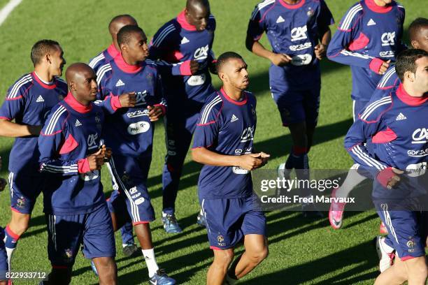 Groupe - - Entrainement Equipe de France avant le match contre le Luxembourg - Metz,