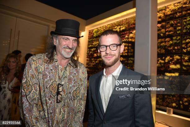 Actor Harry Treadaway and guest attends the party for the screening of "Mr. Mercedes" during the AT&T AUDIENCE Network Summer TCA Panels at The...